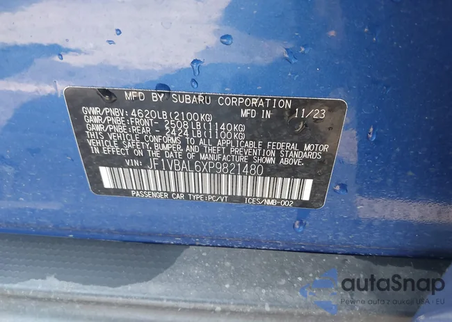 JF1VBAL6XP9821480: 42594430