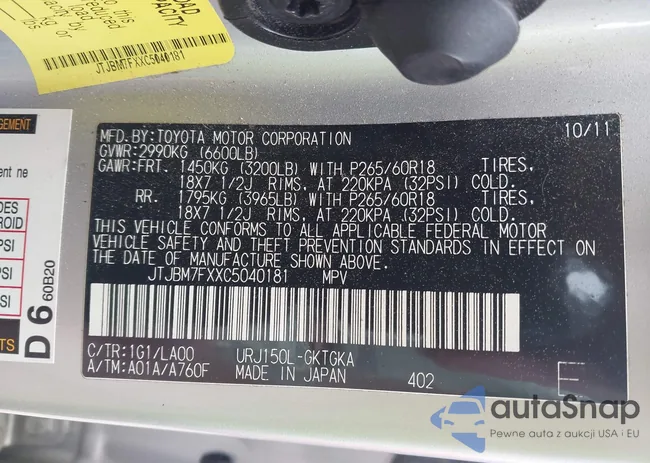 JTJBM7FXXC5040181: 42595604