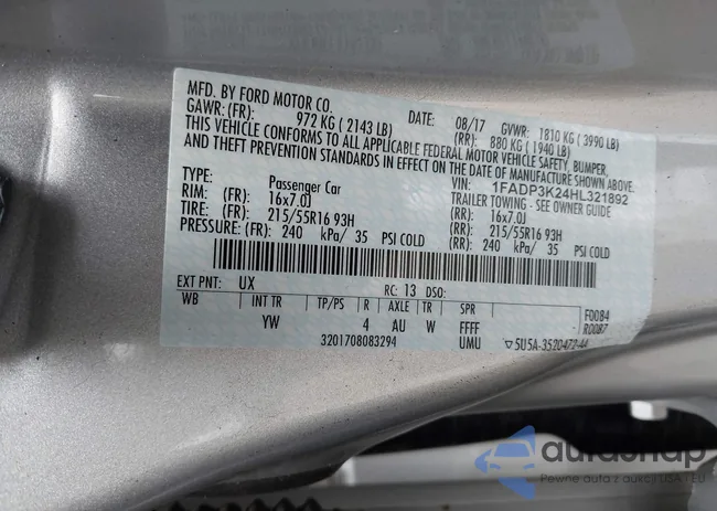 1FADP3K24HL321892: 42595634