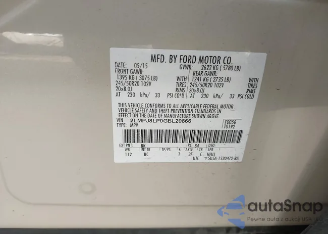 2LMPJ8LP0GBL20866: 42595681