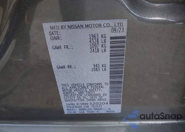 1N4BL4CV8RN320204: 42595696