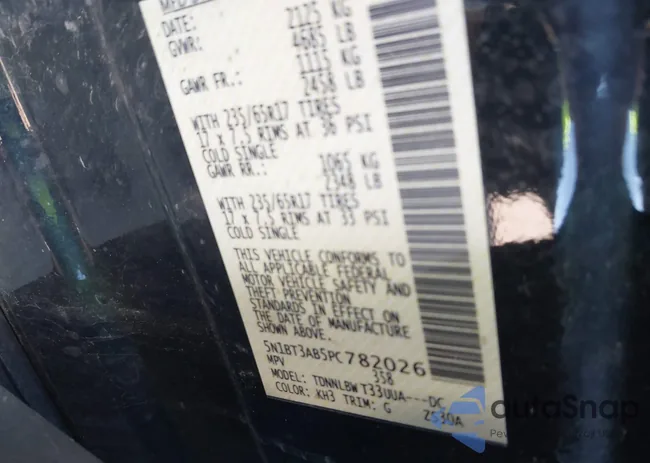 5N1BT3AB5PC782026: 42595973