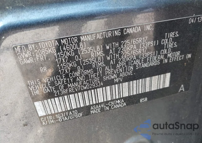 2T3RFREV7DW029334: 42595323