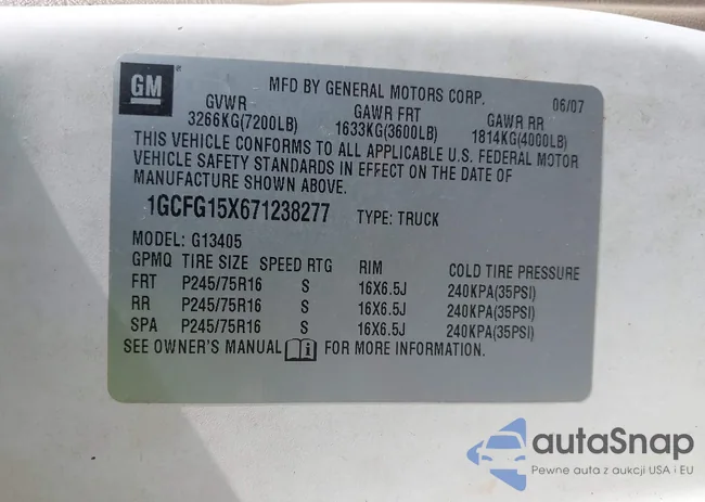 1GCFG15X671238277: 42595354