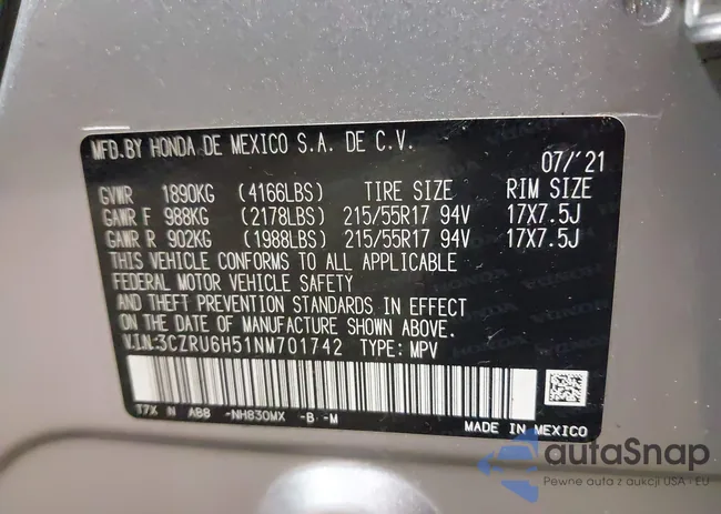 3CZRU6H51NM701742: 42595377