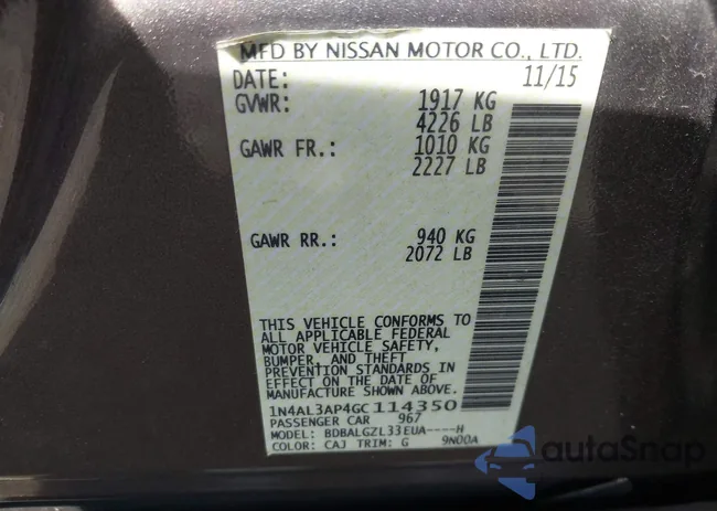 1N4AL3AP4GC114350: 42596509