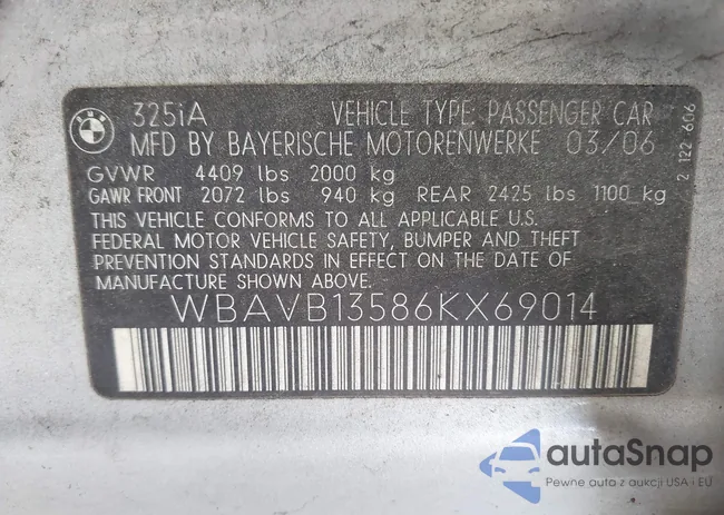 WBAVB13586KX69014: 42596639