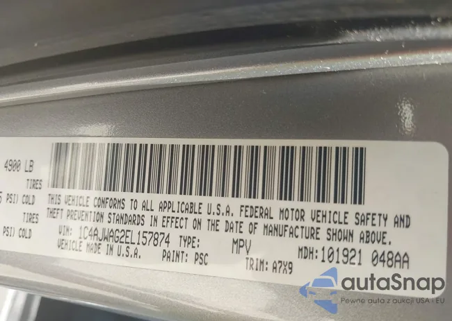 1C4AJWAG2EL157874: 42596641