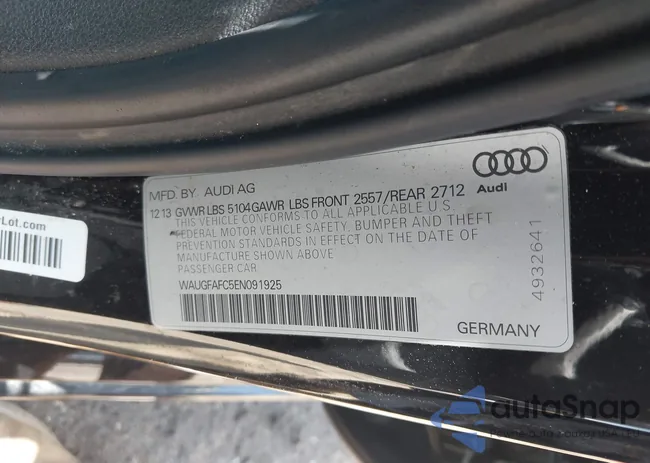 WAUGFAFC5EN091925: 42596842