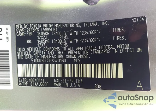 5TDKK3DC0FS570160: 42596969