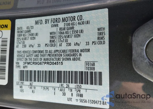 3FMCR9G67PRD04515: 42596092