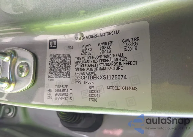 1GCPTDEKXS1125074: 42597741