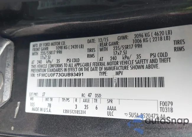 1FMCU0F73GUB93491: 42597941