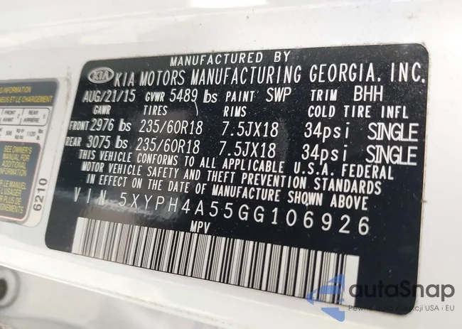 5XYPH4A55GG106926: 42597945