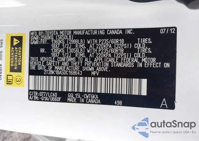 2T2BK1BA5DC168643: 42597142