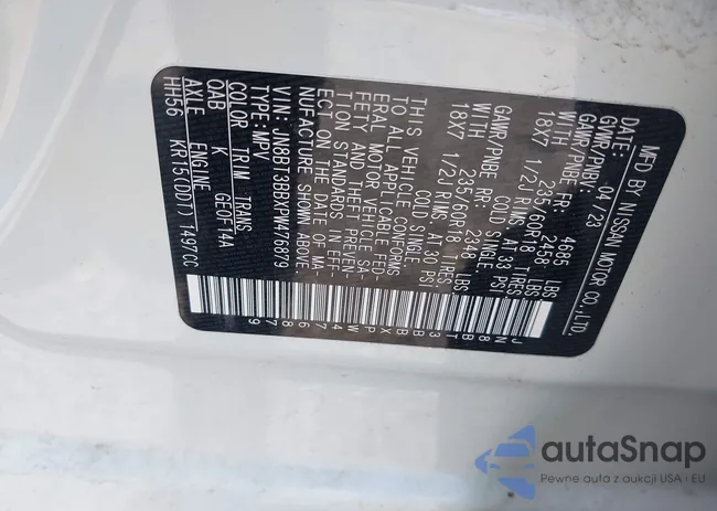 JN8BT3BBXPW476879: 42597180