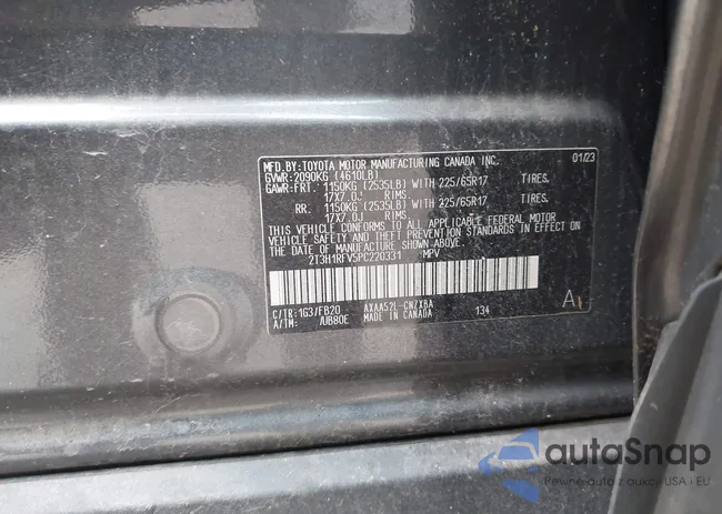 2T3H1RFV5PC220331: 42597209