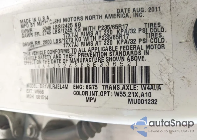 4A4JN2AS8BE036521: 42597231