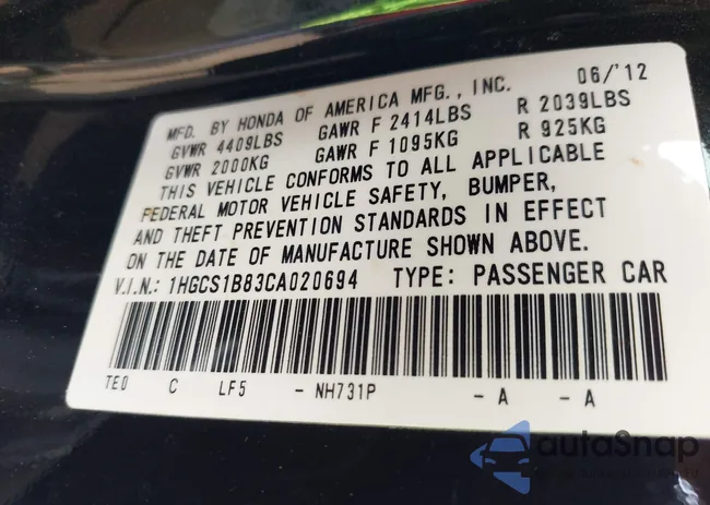 1HGCS1B83CA020694: 42597361