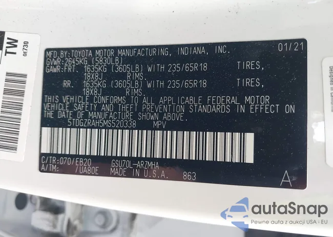 5TDGZRAH5MS520338: 42597366