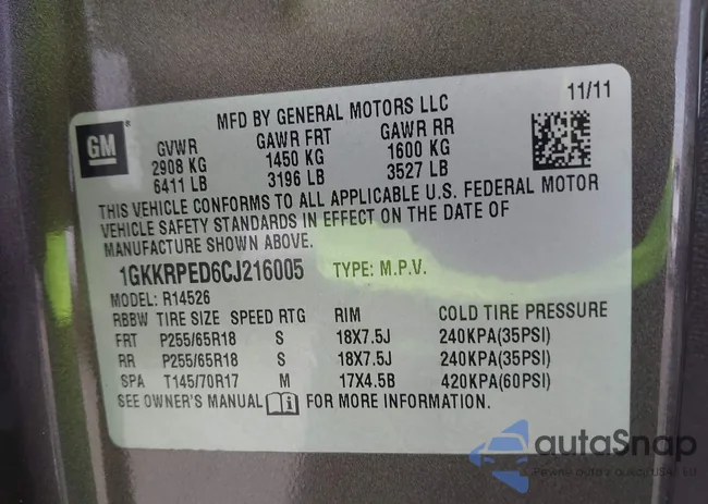 1GKKRPED6CJ216005: 42597396