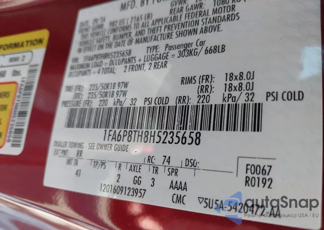 1FA6P8TH8H5235658: 42598688