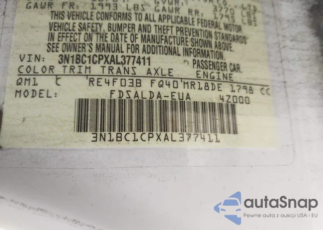 3N1BC1CPXAL377411: 42598871