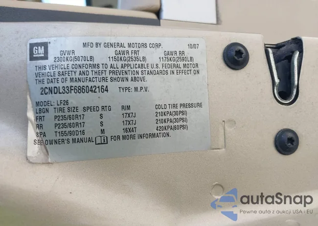 2CNDL33F686042164: 42599442