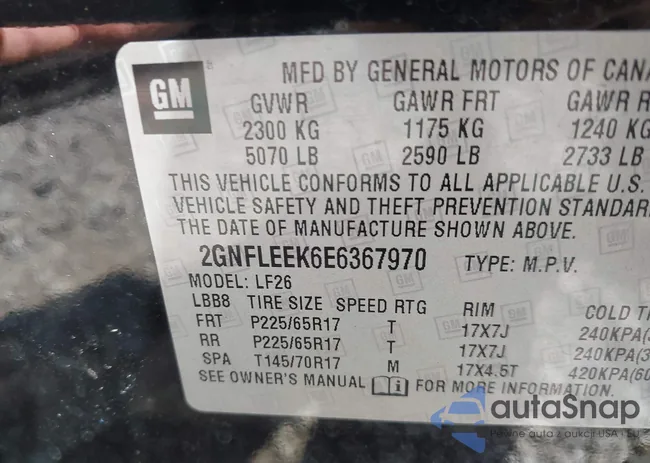 2GNFLEEK6E6367970: 42599461