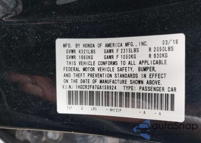 1HGCR2F87GA159924: 42599464