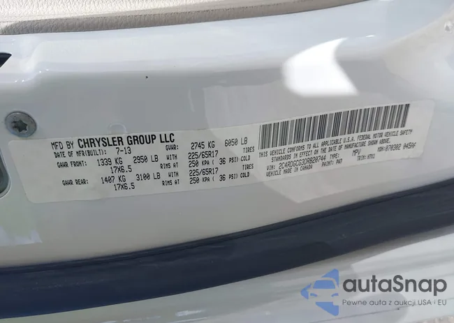 2C4RDGCG3DR820744: 42599803