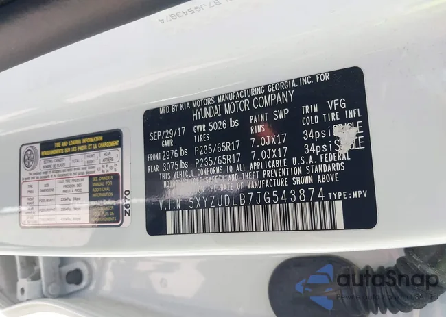 5XYZUDLB7JG543874: 42600499