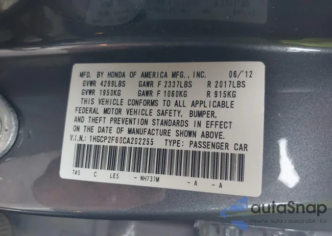 1HGCP2F60CA202255: 42600568