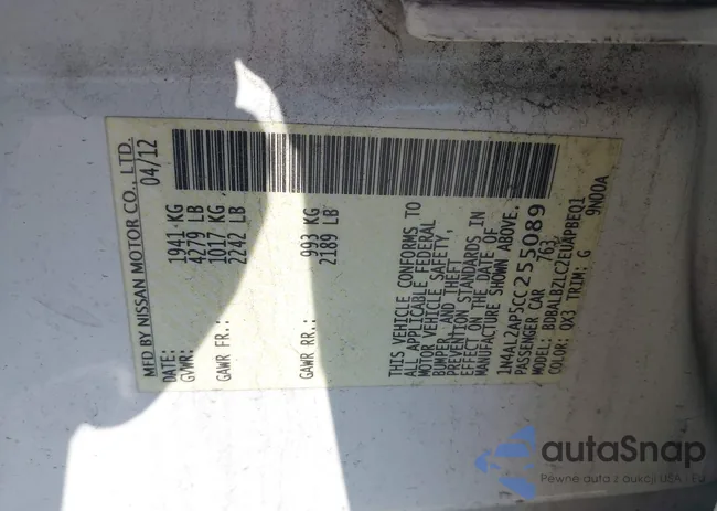 1N4AL2AP5CC255089: 42600630