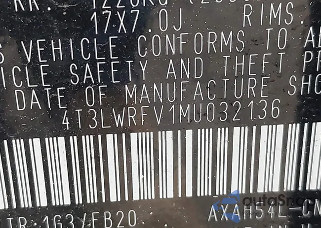 4T3LWRFV1MU032136: 42600739