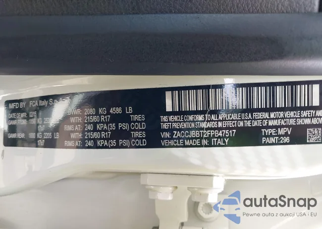 ZACCJBBT2FPB47517: 42600803