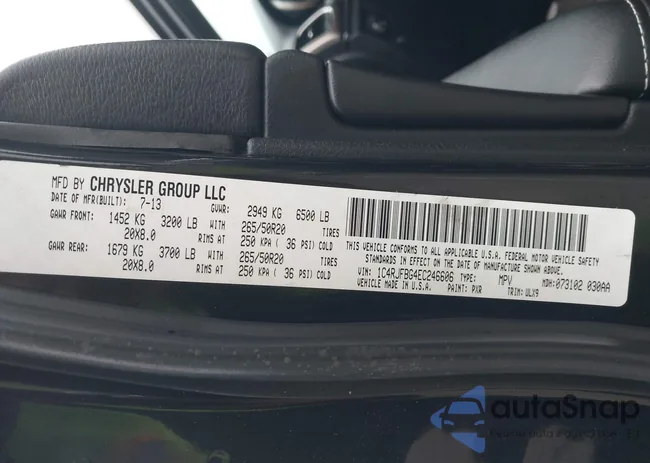 1C4RJFBG4EC246606: 42600852