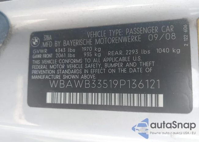 WBAWB33519P136121: 42600202