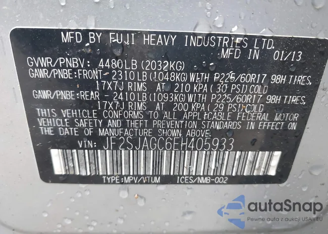 JF2SJAGC6EH405933: 42600367