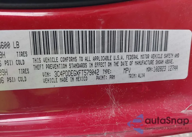 3C4PDDEGXFT579042: 42600406