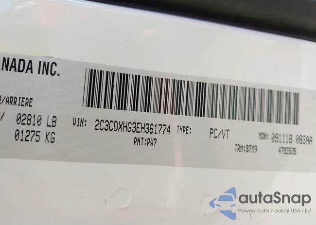 2C3CDXHG3EH361774: 42601489