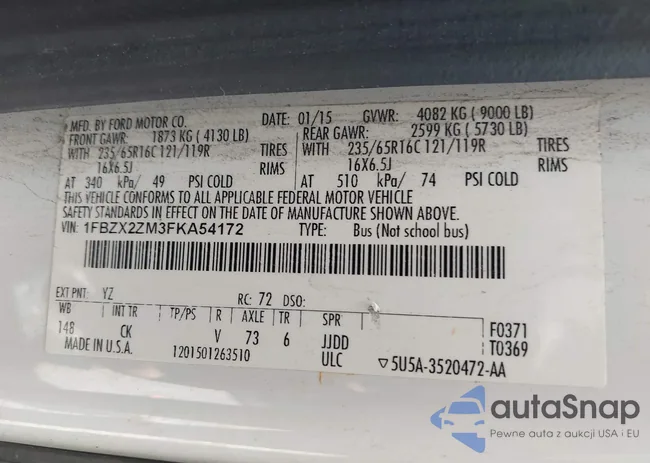 1FBZX2ZM3FKA54172: 42601588