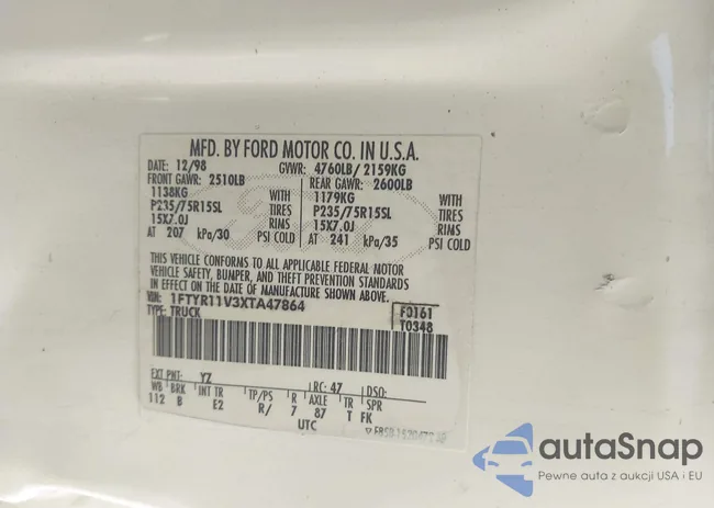 1FTYR11V3XTA47864: 42601859