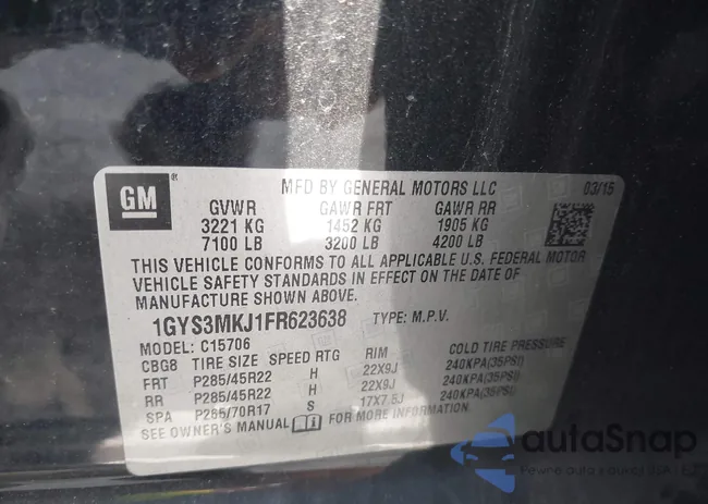 1GYS3MKJ1FR623638: 42601879