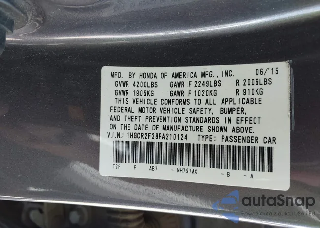 1HGCR2F38FA210124: 42601965