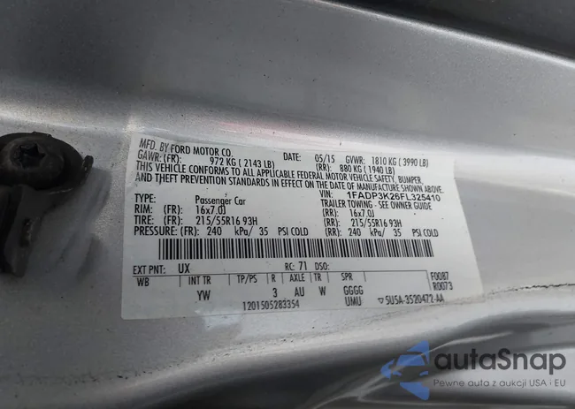 1FADP3K26FL325410: 42601041