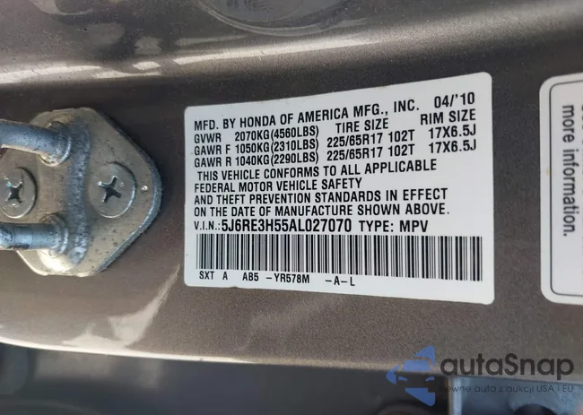 5J6RE3H55AL027070: 42602540