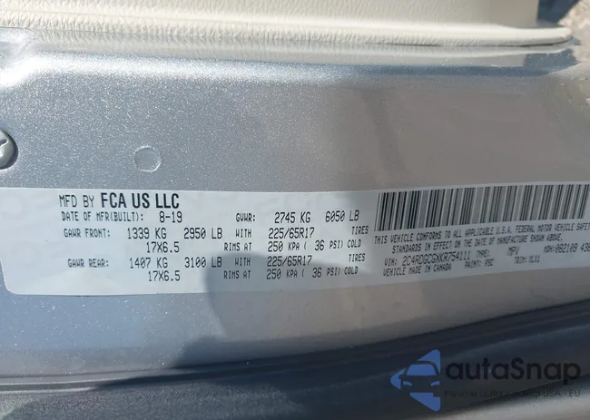 2C4RDGCGXKR754111: 42602791