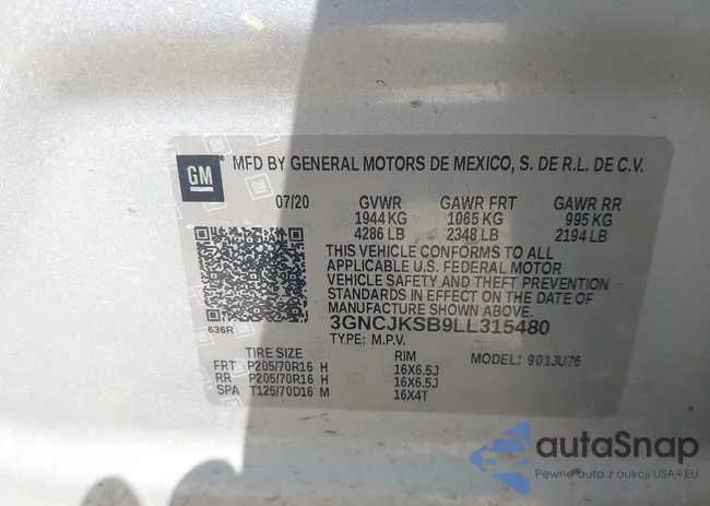 3GNCJKSB9LL315480: 42602848