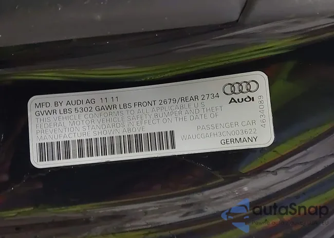 WAUCGAFH3CN003622: 42602238